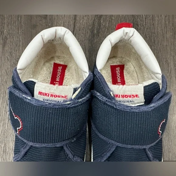 MIKI HOUSE navy blue toddler kids shoes. Size 15cm. US 9 EU 25 pre-owned - Picture 5 of 13